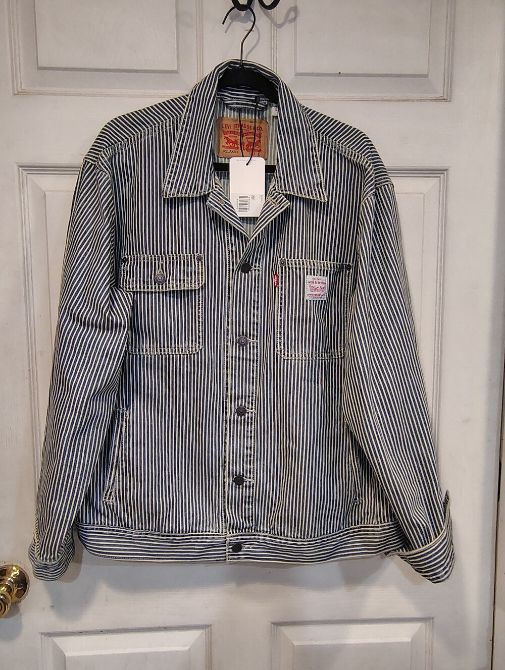 NWT Levi's Men's Size L Denim Striped Jacket